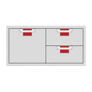 Aspire by Hestan 42 Inch Double Drawer and Storage Door Combo