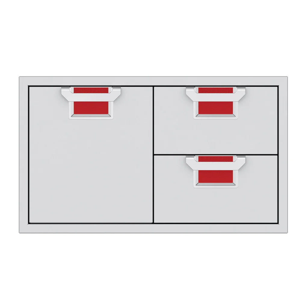 Aspire by Hestan 36 Inch Double Drawer and Storage Door Combo