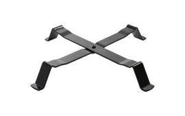 Black metal bracket on a white background
