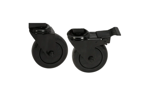 Caster Kit - (4 in/10 cm) 1 locking 1 non-locking for Modular Nests, Nests and Wood Tables