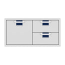 Aspire by Hestan 42 Inch Double Drawer and Storage Door Combo