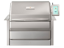 High-performance built-in pellet grill with Wi-Fi controls