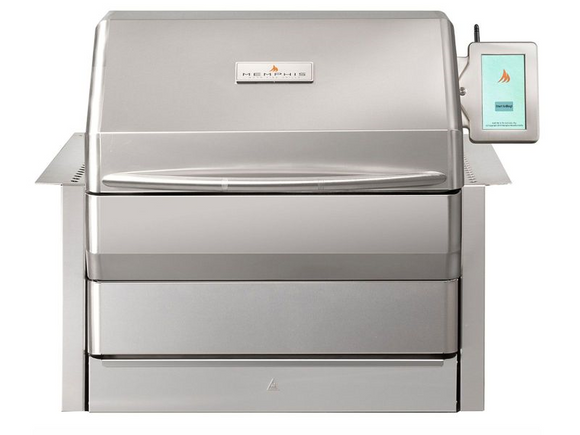 High-performance built-in pellet grill with Wi-Fi controls