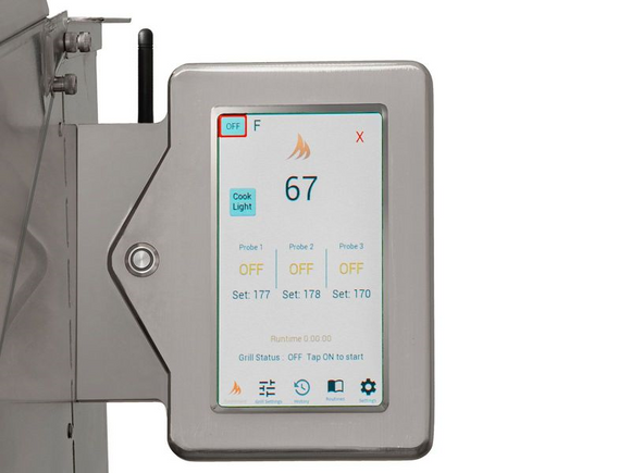 High-performance built-in pellet grill with Wi-Fi controls