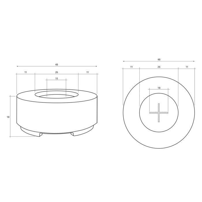 Prism Hardscapes Rotondo Fire Table
