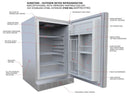 Sunstone Outdoor 21-Inch Refrigerator with Solid Door