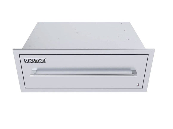 Sunstone 30-Inch Built-In Electric Warming Drawer – 110V Stainless Steel