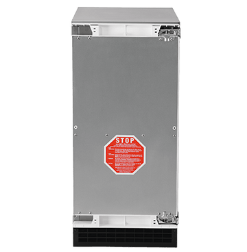 Scotsman SCC30 indoor gourmet ice maker with unfinished panel-ready front; finished panel and handle sold separately