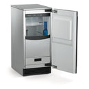 Scotsman SCC50 Brilliance gourmet ice maker — open-door view; stainless configuration illustrated