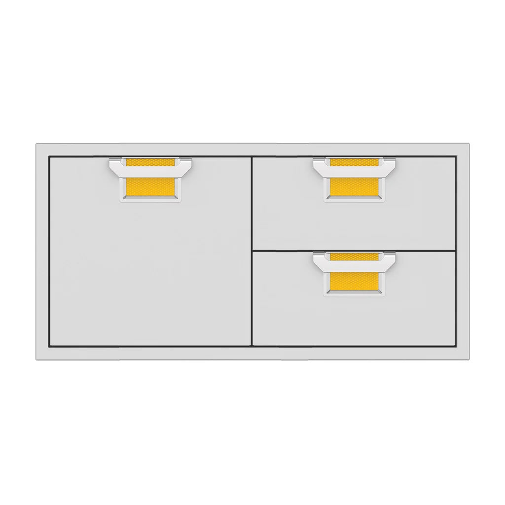 Aspire by Hestan 42 Inch Double Drawer and Storage Door Combo