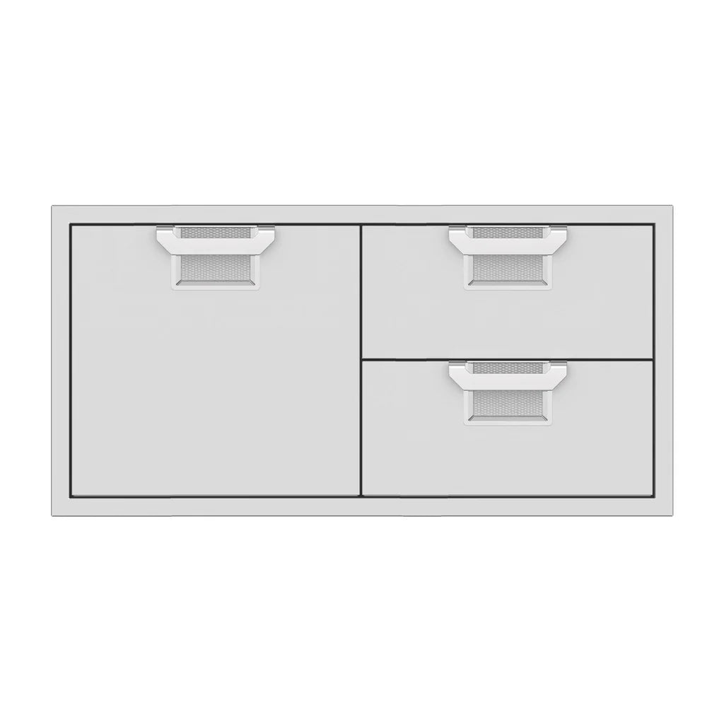 Aspire by Hestan 42 Inch Double Drawer and Storage Door Combo