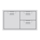 Aspire by Hestan 36 Inch Double Drawer and Storage Door Combo