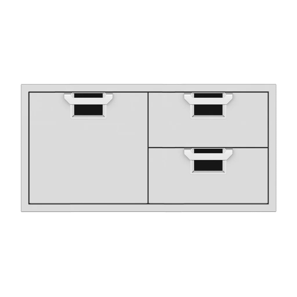 Aspire by Hestan 42 Inch Double Drawer and Storage Door Combo