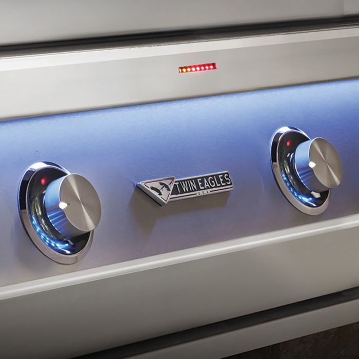 Twin Eagles Eagle One 42" Super Premium Gas Grill with Black Glass Infrared Rotisserie Burner and Sear Zone