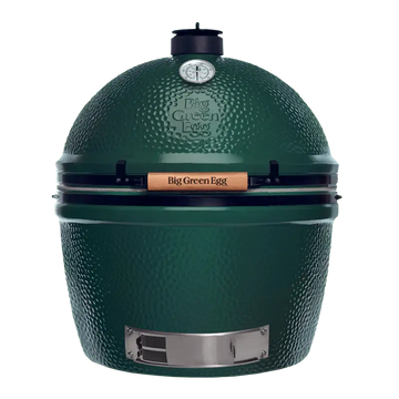 Green Egg barbecue grill on a white background