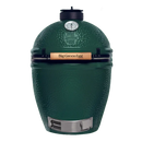 Green Big Green Egg grill on a white background
