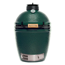 Green Big Green Egg grill on a white background