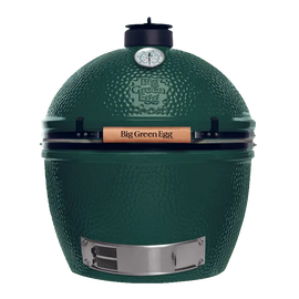 Big Green Egg grill on a white background