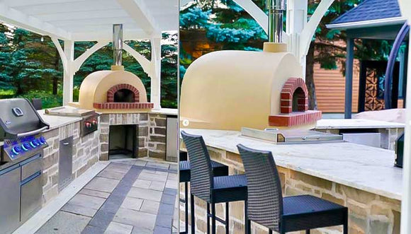 Forno Bravo 32 Inch Toscana80 Domed Hybrid Freestanding Pizza Oven