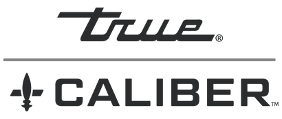 True/Caliber manufacturer brand logo — 819649 wine-shelf front facings; not a product photograph