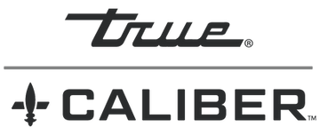 True/Caliber manufacturer brand logo — 819649 wine-shelf front facings; not a product photograph