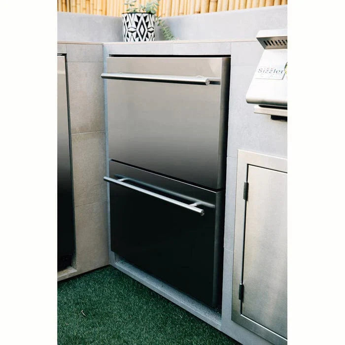 TrueFlame 24" 5.3C Deluxe Outdoor Rated 2-Drawer Fridge