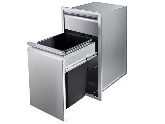 Memphis Outdoor Kitchen Single Drawer with Integrated Trash Drawer