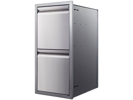 Memphis Outdoor Kitchen 15 Inch Two Drawer Stack