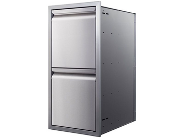 Memphis Outdoor Kitchen 15 Inch Two Drawer Stack