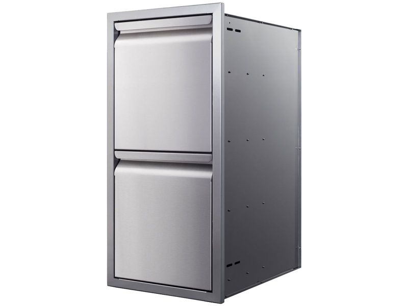 Memphis 15 Inch Two Drawer Stack