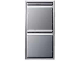 Memphis Outdoor Kitchen 15 Inch Two Drawer Stack