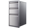 Memphis 15-Inch Three Drawer Stack – Premium Outdoor Kitchen Storage