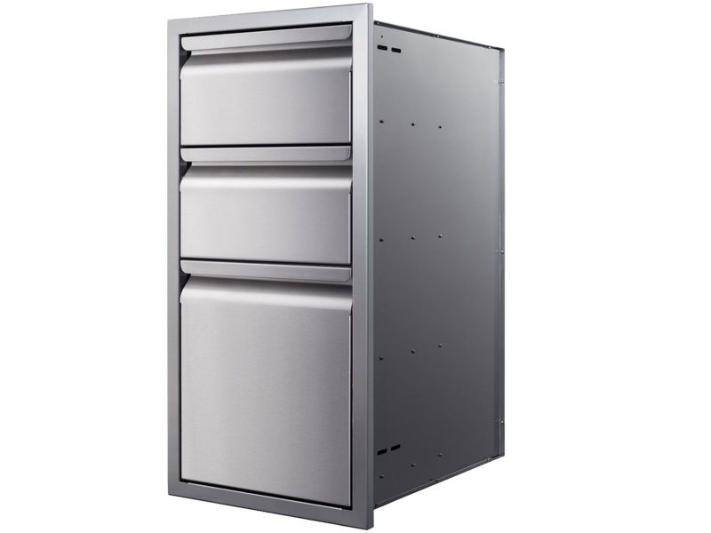 Memphis 15 Inch Three Drawer Stack 