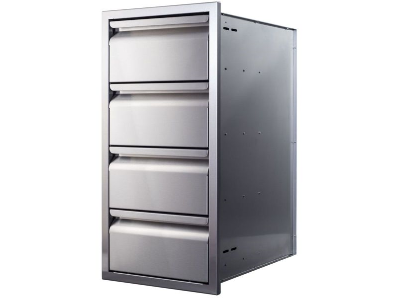 Memphis 15 Inch Four Drawer Stack