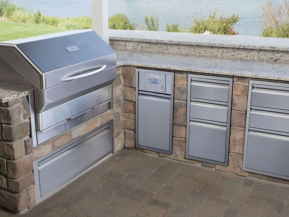 Memphis 15-Inch Four Drawer Stack – Premium Outdoor Kitchen Storage