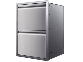 Memphis 21-Inch Two Drawer Stack – Premium Outdoor Kitchen Storage