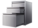 Memphis 21-Inch Three Drawer Stack – Premium Outdoor Kitchen Storage