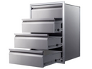 Memphis 21-Inch Four Drawer Stack – Premium Outdoor Kitchen Storage
