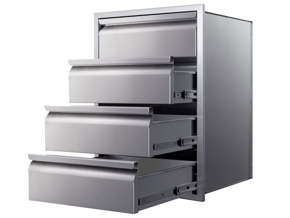 Memphis 21-Inch Four Drawer Stack – Premium Outdoor Kitchen Storage