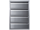 Memphis 21-Inch Four Drawer Stack – Premium Outdoor Kitchen Storage
