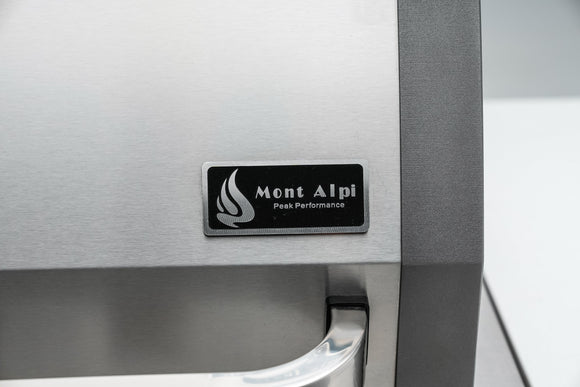 Mont Alpi 400 Deluxe Island with a 90 Degree Corner, Kegerator, Beverage Center and Fridge Cabinet