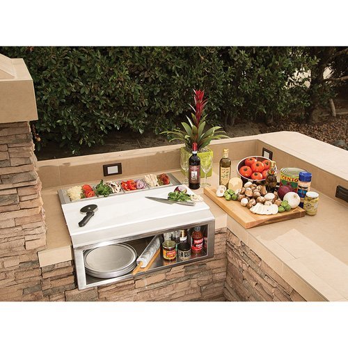 Alfresco 30-Inch Pizza Prep and Garnish Center