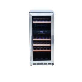 American Made Grills 15 Inch Outdoor Wine Cooler with Glass Door