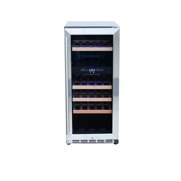 American Made Grills 15 Inch Outdoor Wine Cooler with Glass Door
