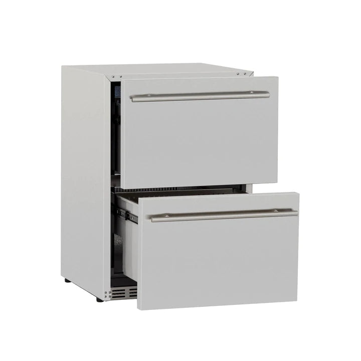 American Made Grills 5.3 cu. ft. Outdoor Deluxe Refrigerator with 2 Solid Door Drawers - 0