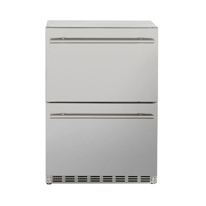 American Made Grills 5.3 cu. ft. Outdoor Deluxe Refrigerator with 2 Solid Door Drawers