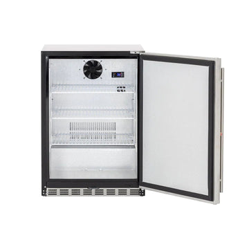 American Made Grills 24 Inch Outdoor Refrigerator with Solid Door and Lock - 0