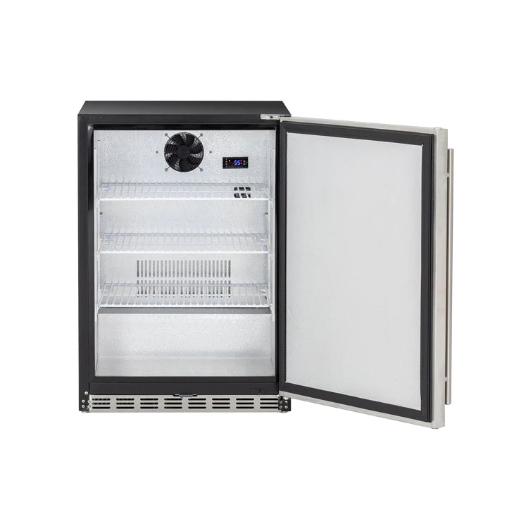 American Made Grills 24 Inch Outdoor Refrigerator with Solid Door and Lock - 0