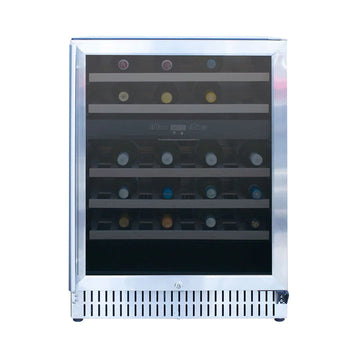 American Made Grills 24 Inch Outdoor Wine Cooler with Glass Door - 0