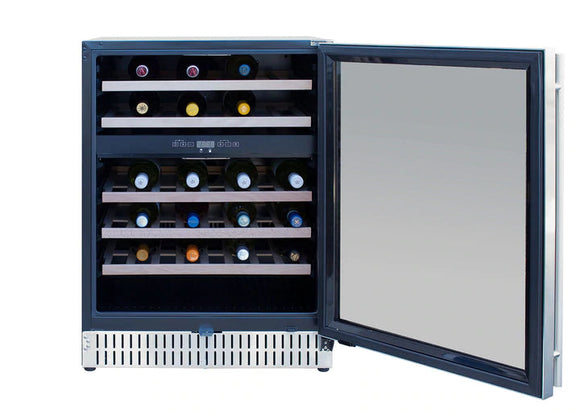 American Made Grills 24 Inch Outdoor Wine Cooler with Glass Door